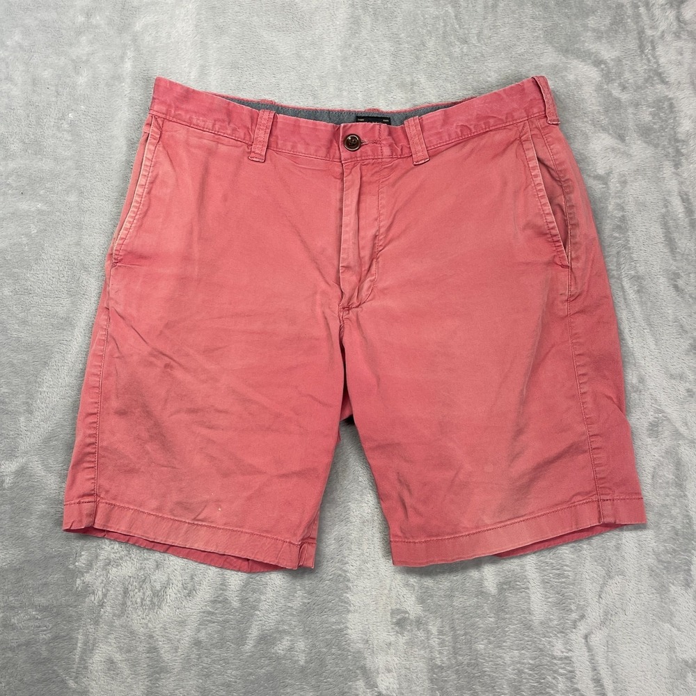 J.Crew Shorts Mens 31/9 Salmon Pink Chino Stretch Casual Flat Front Slash Pocket